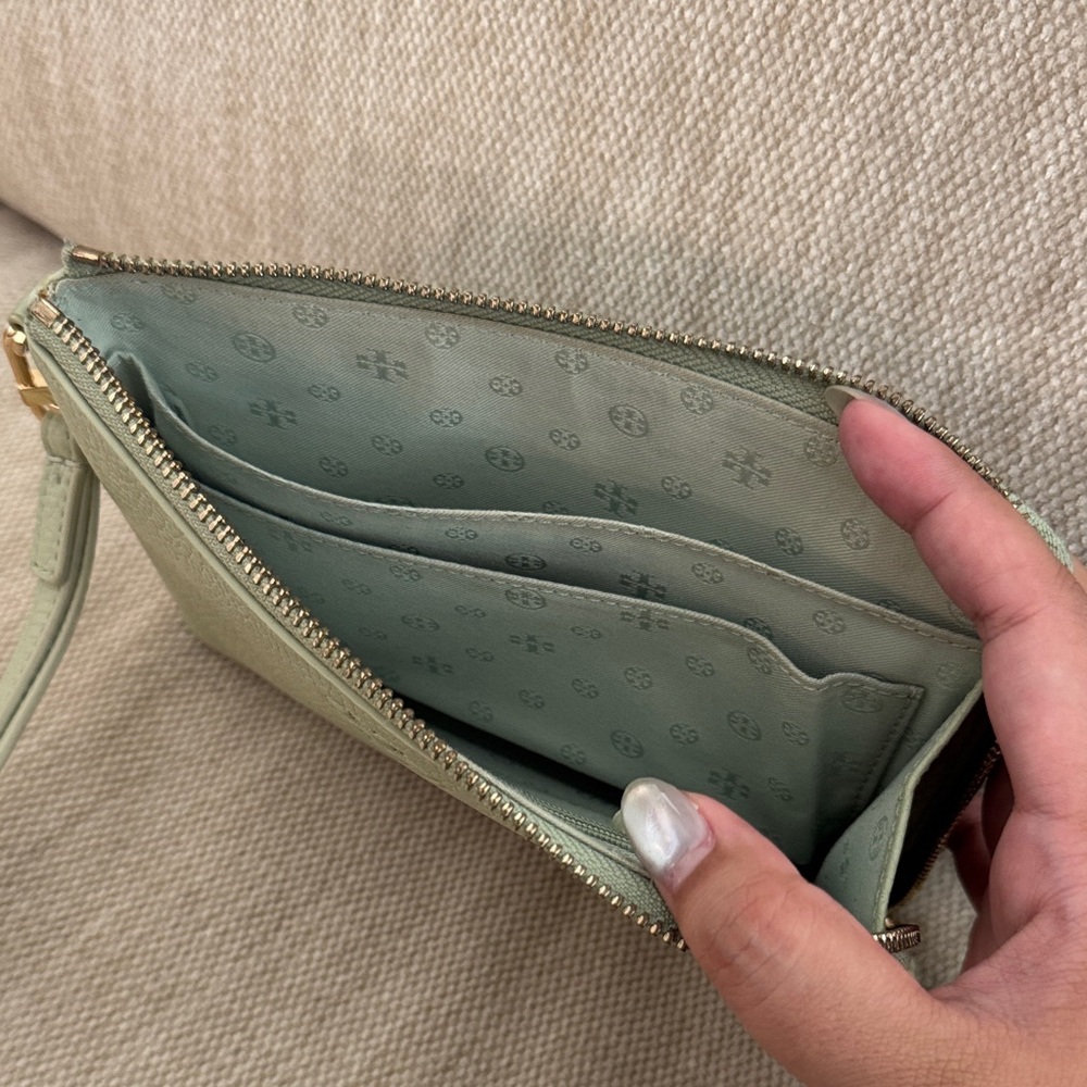 Tory Burch Sage Green Wristlet - Picture 2 of 3